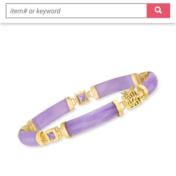 Jade bracelet marked 925 silver gold dipped - Picture 4 of 4